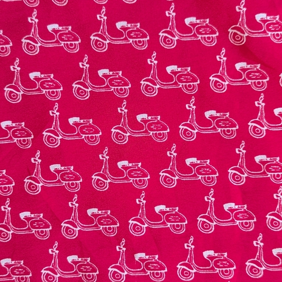 Women's BANANA REPUBLIC Petite M Pink White Scooter Print Tank Top - Picture 4 of 9